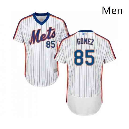 Mens New York Mets 85 Carlos Gomez White Alternate Flex Base Authentic Collection Baseball Jersey